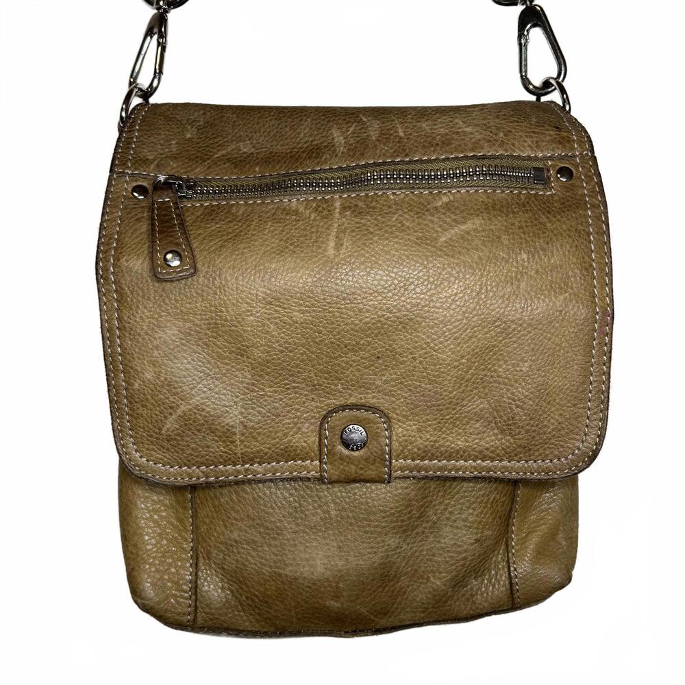 Fossil Vintage Revival Pebbled Leather crossbody bag heavy duty 9x11 ZB2341
